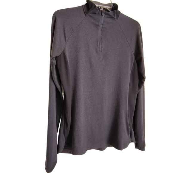 REI Co-op 1/4 Zip Top Women's Sz M Gray Long Sleeve Reflective Pullover Running - Picture 13 of 14